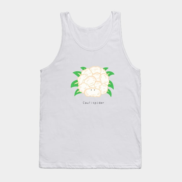 cute spider cauliflower Tank Top by wordspotrayal